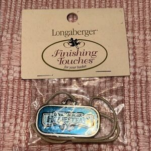 Longaberger Blue Finishing Touches basket tag